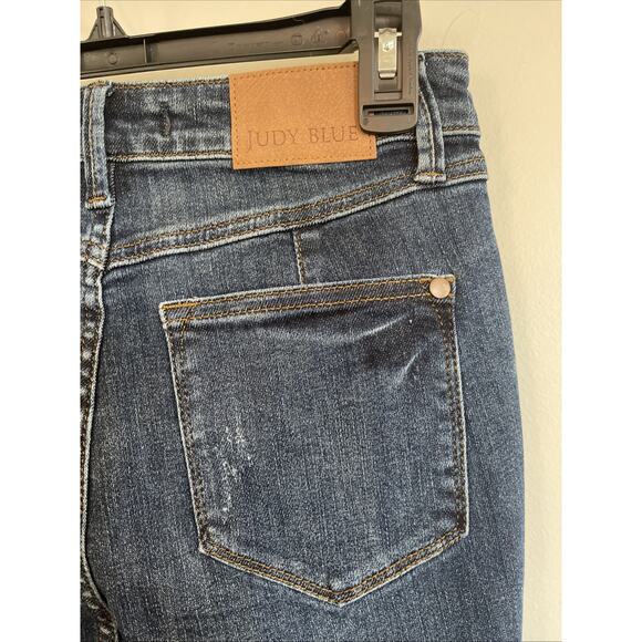 NEW JUDY BLUE LOS ANGELES SKINNY WOMENS JEANS DISTRESSED DARK WASH SIZE‎ 1/25 - Picture 6 of 6
